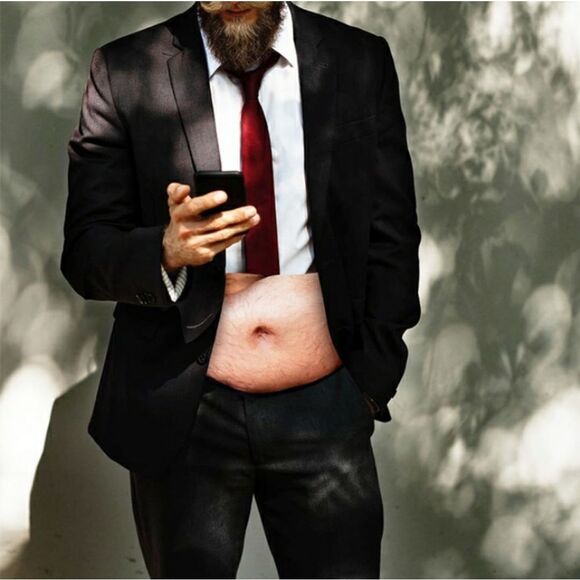 NEW Funny Hairy Gut Fanny Bag‎ Perfect w/Crop Tops - Picture 1 of 6